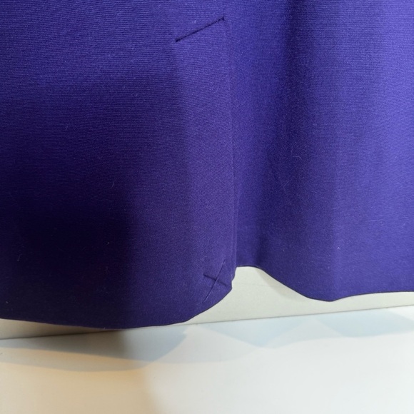 Karl Lagerfeld Paris Women's Purple And Black Lace Inset Sheath Dress - Picture 5 of 11